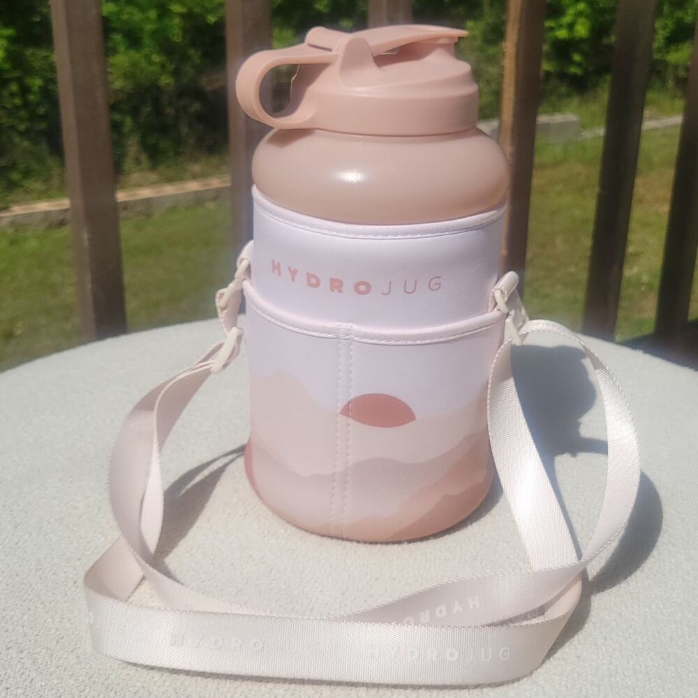 HydroJug 73oz Water Bottle Jug Floral Sleeve Carrier Strap Reusable Gym Yoga